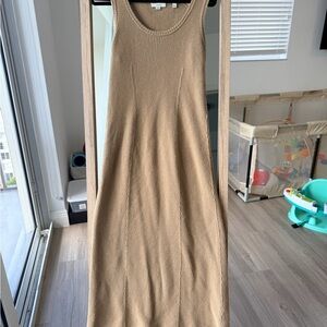 Vince Tan Ribbed Maxi Dress